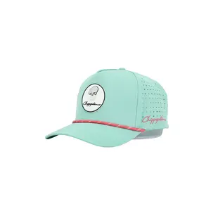 Mint Green Rope Hat - Chippopotamus Pink