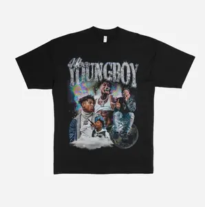 YB Big Face Icon Shirt, 90s Vintage Graphic Tee Featuring Bold Celebrity Print, Perfect TikTok Streetwear for Fans of Rap Legends, Sports Kings & Film Icons