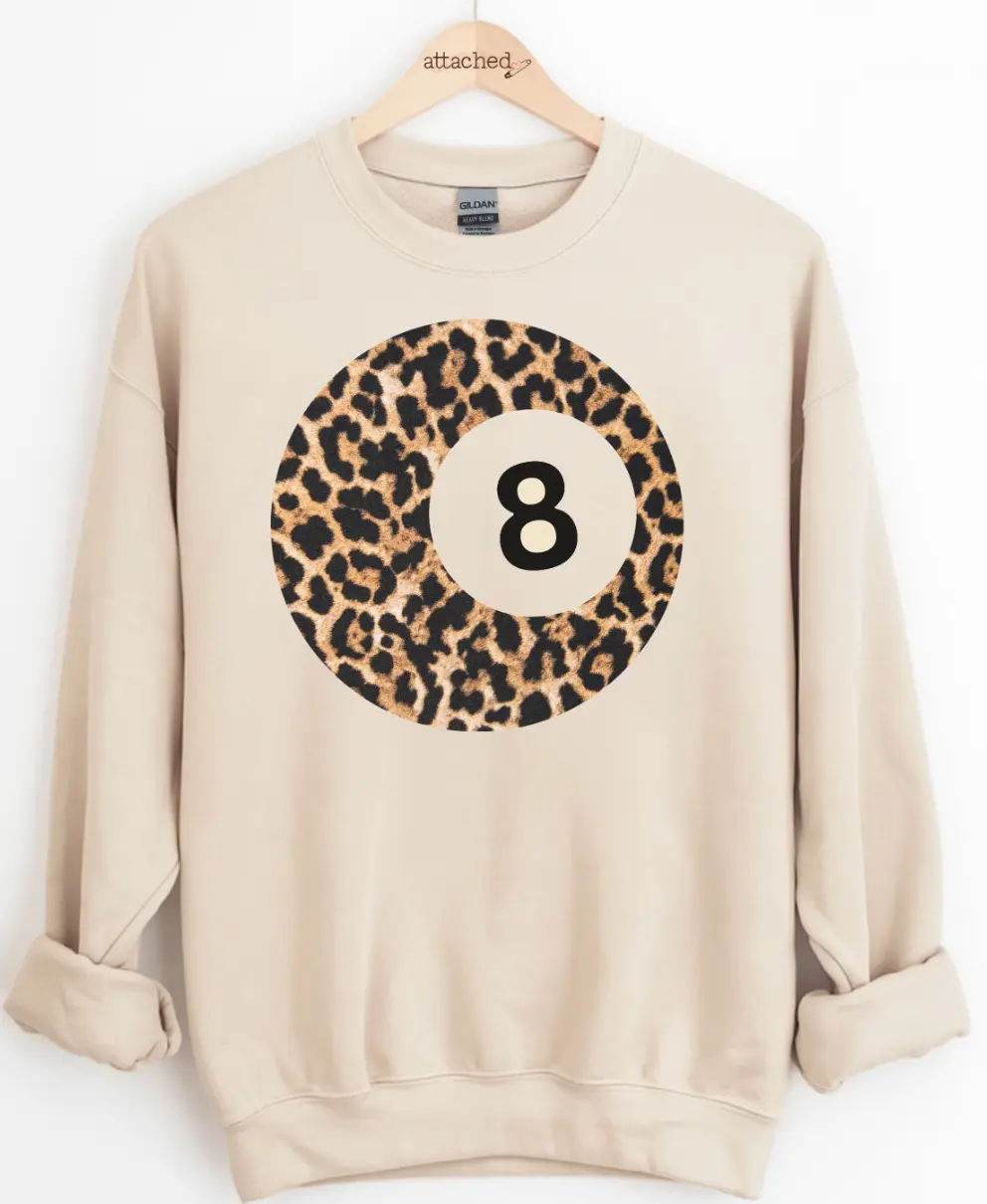 Leopard 8 Ball Graphic Top Leopard 8 Ball Graphic Top