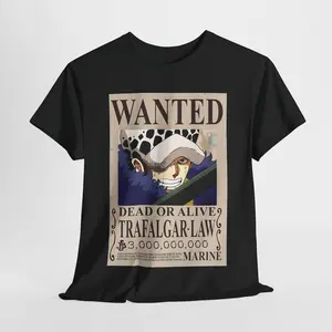 One Piece Wanted Poster - Trafalgar Law (Wano/Egghead) Graphic T-Shirt | Unisex Anime Graphic Tee