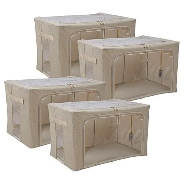 Improvements Collapsible Medium Storage Bins -Set of 4