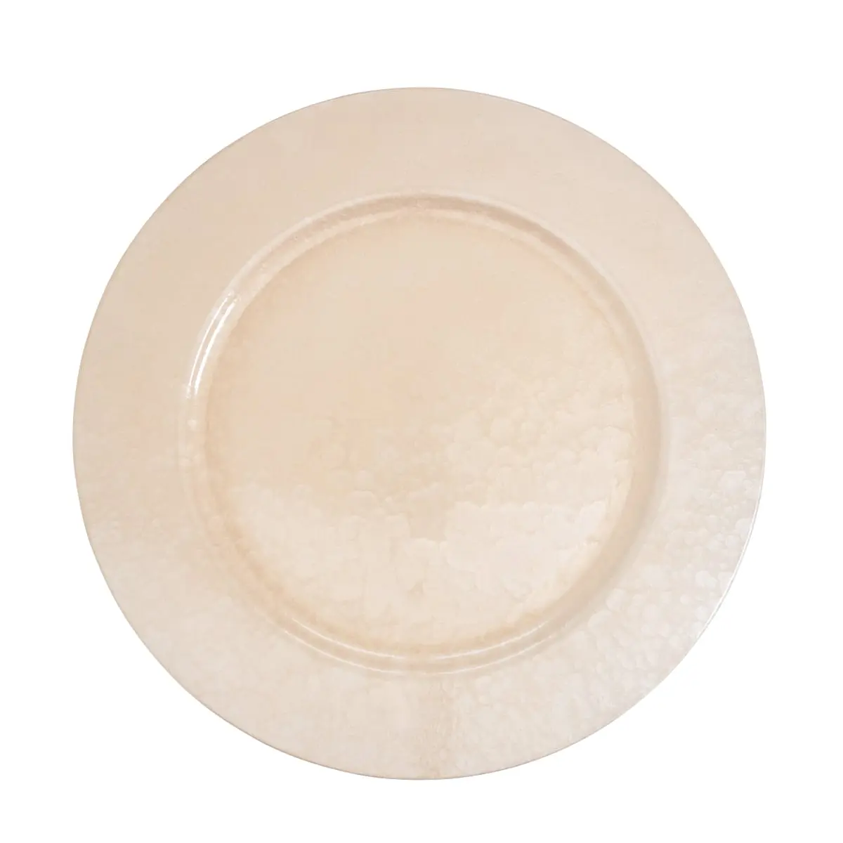 Saro Lifestyle CH333.CH13R Durable Modern Glow Faux Mother of Pearl Charger Plates - Champagne Dinnerware for Entertaining - Set of 4, Four Plates