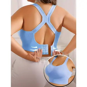 Comfort Plus Size Tank Bra, Wireless Breathable with Removable Pads