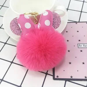 Glitter Mouse Ears Keychain