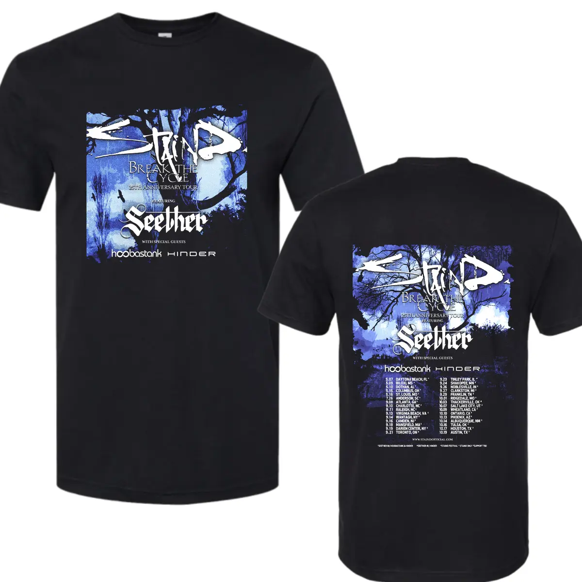 Staind Break The Cycle 25th Anniversary Tour 2026 Shirt – Rock