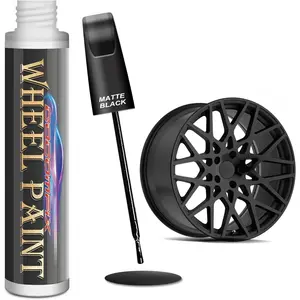 Matte Black Rim Touch Up , Wheel Scratch Repair  Pen, Quickly Fix Rim  & Curb Rashes, Universal Color Satin Matte Black Wheel