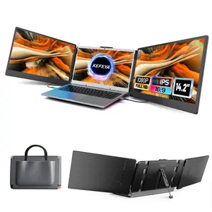 KEFEYA Laptop Screen Extender, 14.2" Portable Triple Monitor for Laptop with Full HD IPS Display, Monitor Extender Compatible with Mac, Windows, Chrome, Fits 13-17 Inch Laptops summervibes