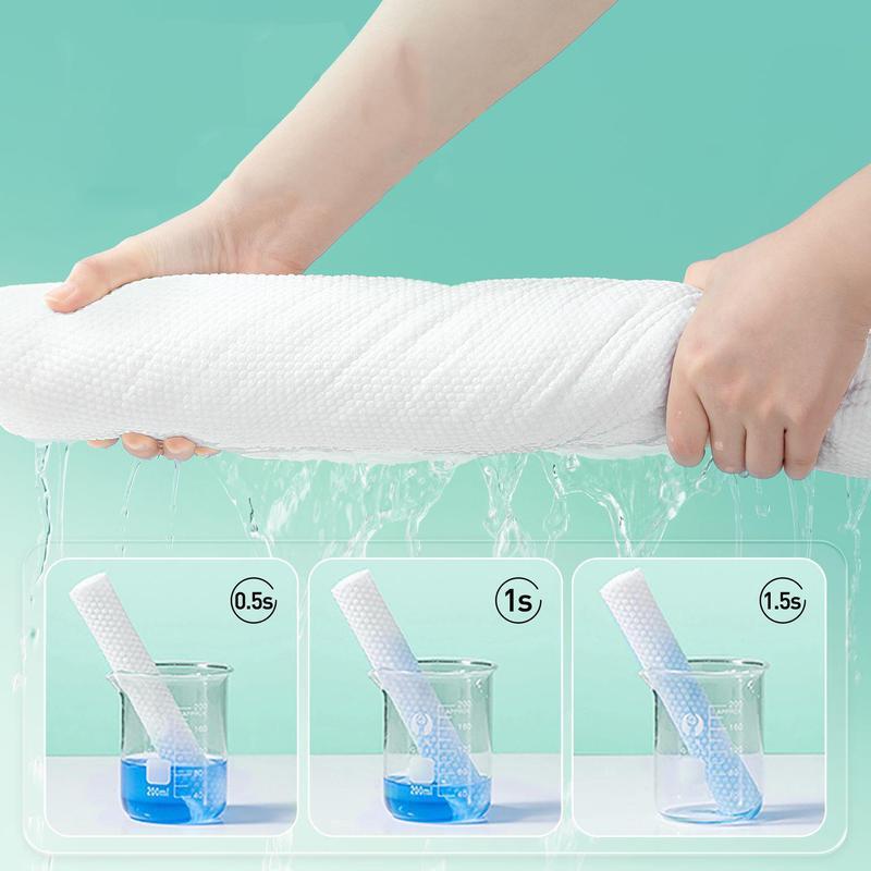 4-Pack Disposable Bath Towels (8Pcs Total, 2 Per Set), Thickened & Enlarged Super Absorbent No-Wash Towels, Portable Travel Bath Towels for Business Trips, Hotel, Camping & Daily Use