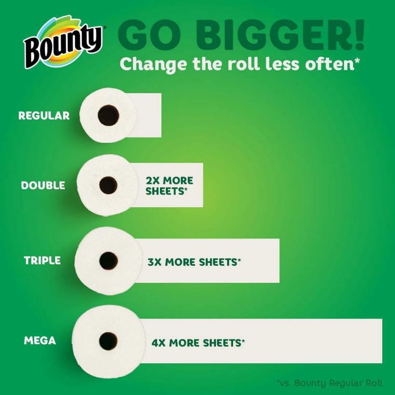 Bounty Select-A-Size Triple Roll Paper Towels, 2-ply, 123 Sheets/Roll, 6 Rolls/Pack