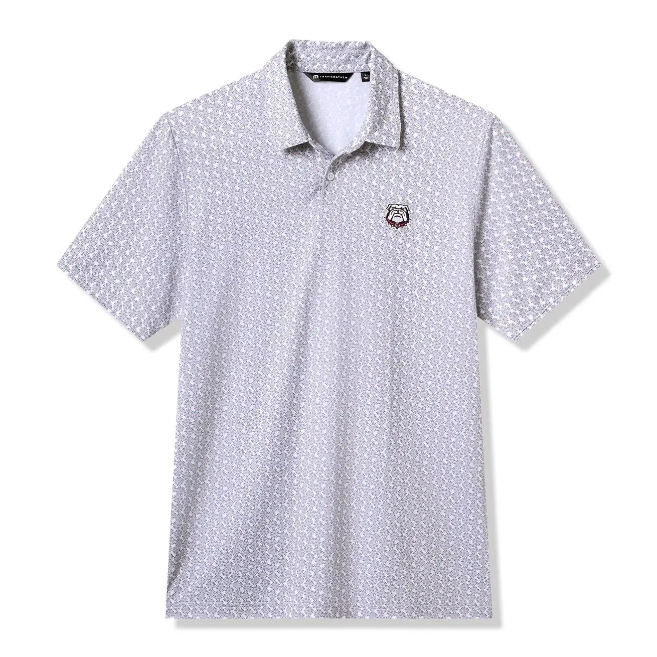 Georgia Bulldogs TravisMathew College Bound Tri-Blend Polo - White/Gray