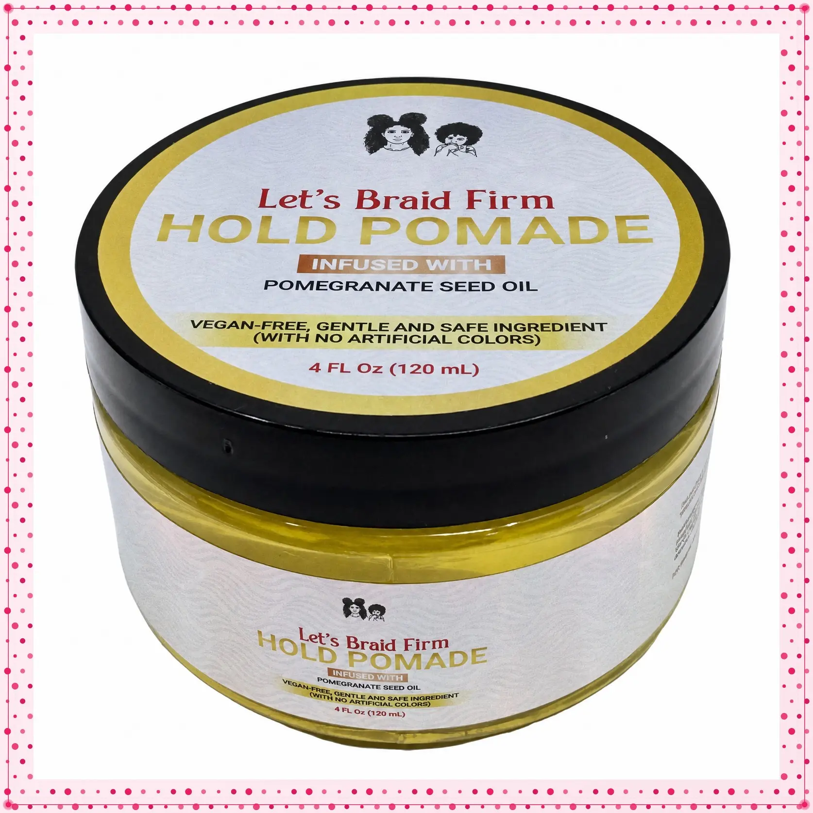 Hair Pomade - Vegan-Friendly, Silicone-Free, Infused with Pomegranate seed oil, Lightweight Scented Haircare for Females, Non-Flaking, Conditioning, Frizz Control, Dry Styling & Braiding, All Hair Types Gifted Cosmetics