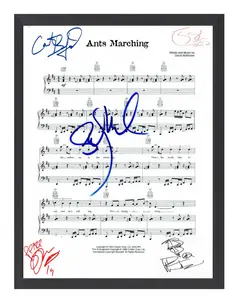 Dave Matthews Autographed/Signed "Ants Marching" Sheet Music Replica. 11"x14". Frame Included