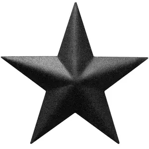 EcoRise Bronze Barn Star Sculpture - Rustic Vintage Western Metal Wall Art Decorations (5")