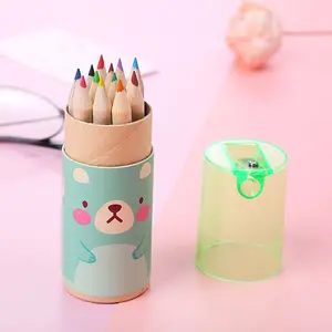 Cute Bear 12 Color Pencil Drawing Coloring Pens, Cartoon Stationery Gift, Graffiti Pencils, Fun Art Supplies for Kids and Adults