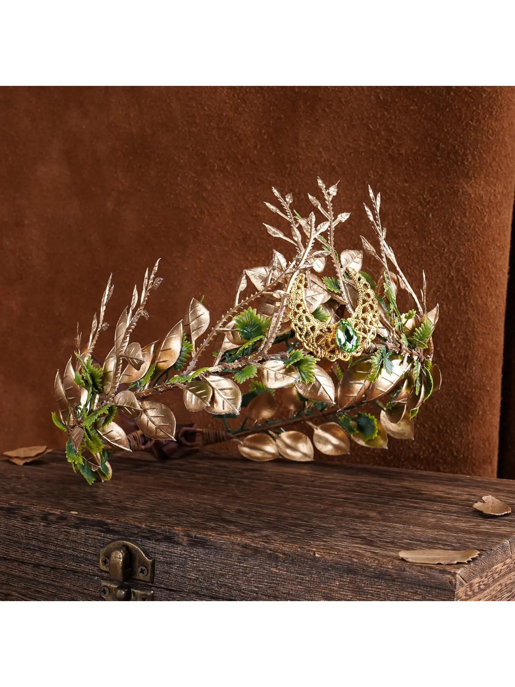 Medusa Fairy Flower Crown Snake Elf Headband Floral Woodland Costume Accessory Woodland Flower Elf Headpiece - Floral Headband Leaf Fairy  main image 4