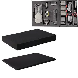 Black Foam Padding, Polyurethane Foam Sheets, Foam Inserts for Cases, 16x12x2 Inch Thick Case Insert Customizable, Polyurethane Foam Pads for Packing and Craft, Camera Storage, DlY Projects