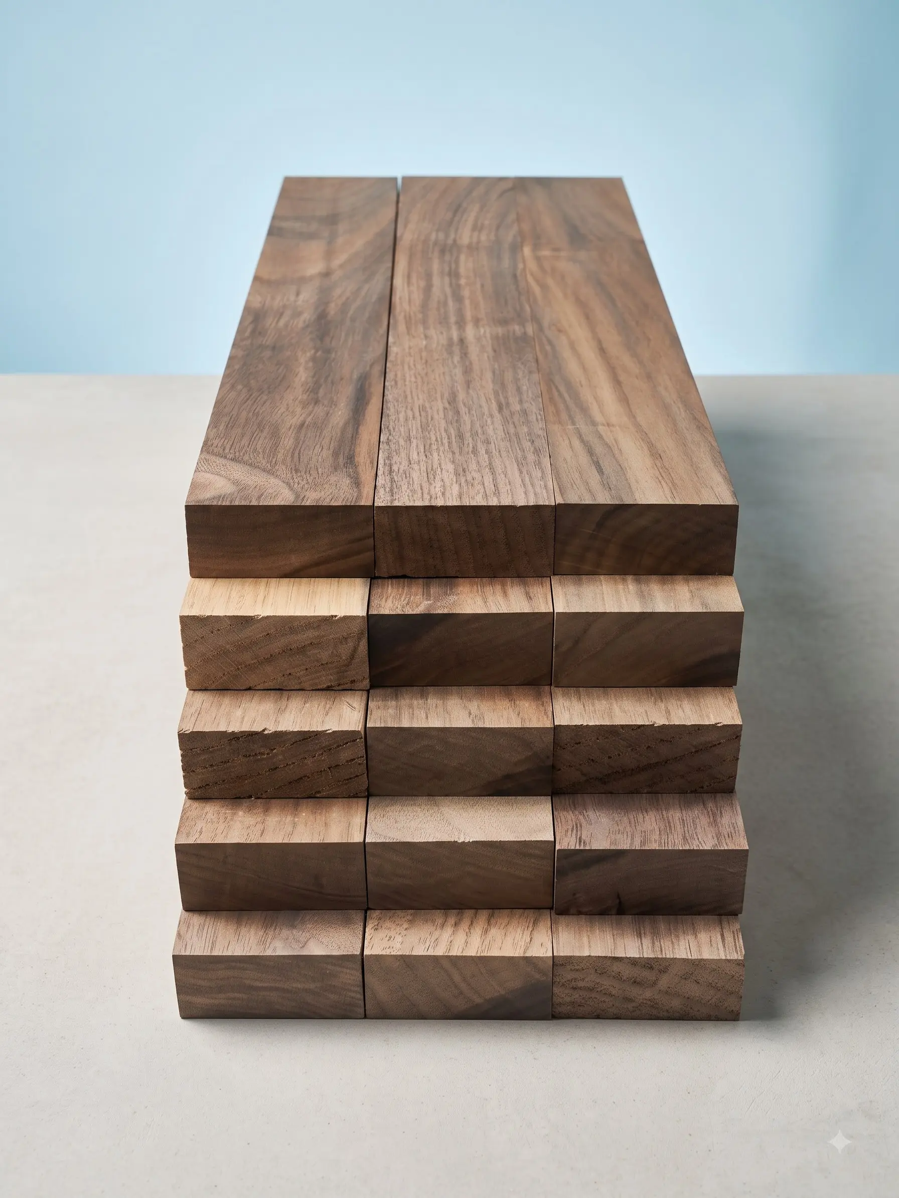 15 Kiln-Dried Black Walnut Craft Wood Boards (18" x 2" x 3/4" +/-1/16")