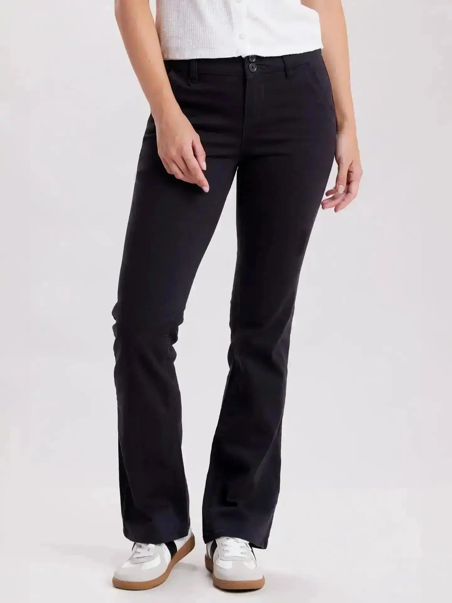 Hayden Women Bootcut Uniform Pants Mid Rise Stretch Cotton Work Trousers Office Casual Zip Fly Slant Front Back Pockets Straight Leg Coat Essential Spring Fall Blouse Chic Style Gift for Her
