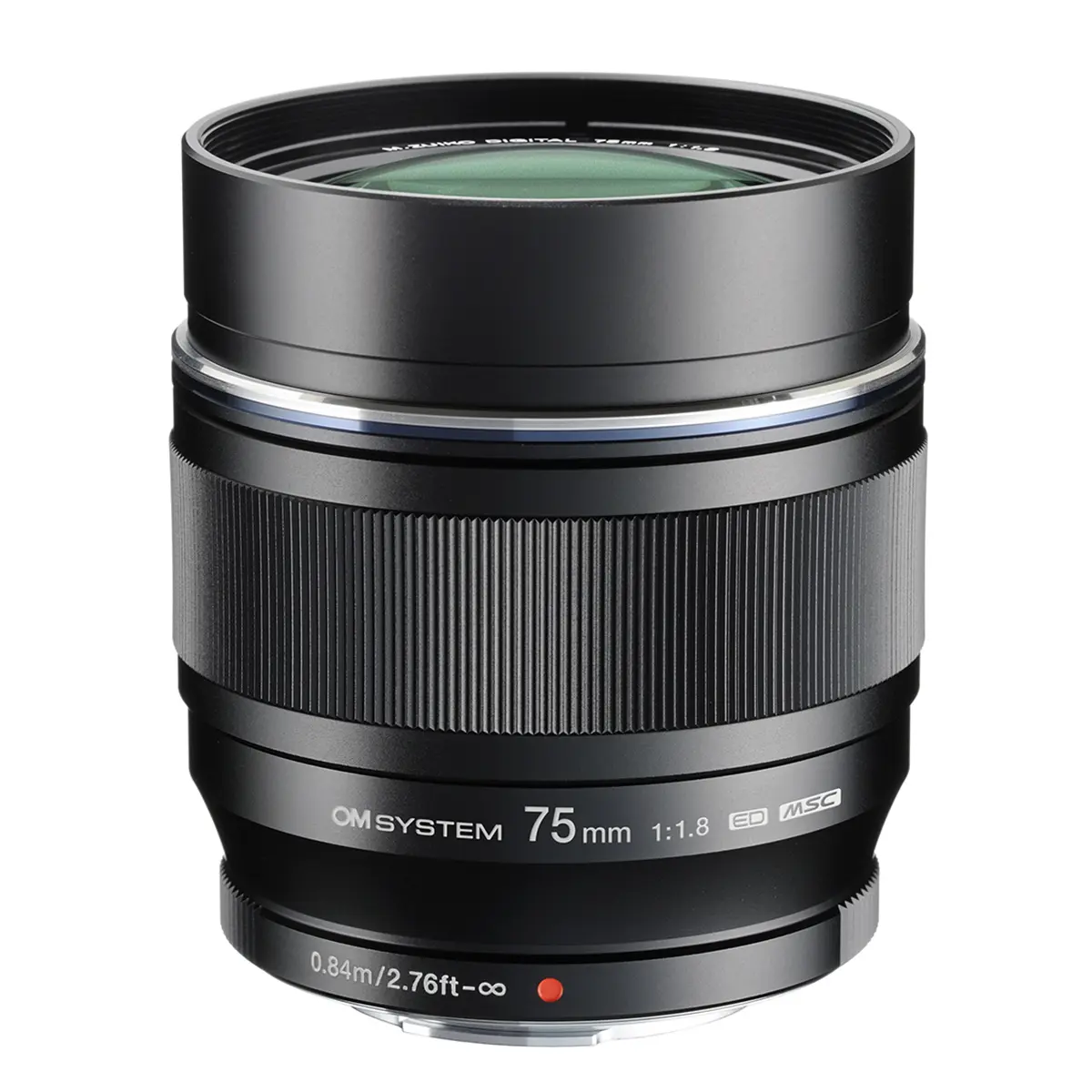 OM SYSTEM M.Zuiko Digital ED 75mm f/1.8 Lens for Micro Four Thirds, Black