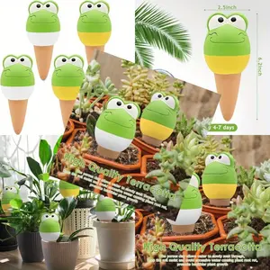 4-piece terracotta self-watering tip: automatic plant watering device, continuous water supply system with slow-release wet balls, garden irrigation tools, interesting gardening supplies, high-quality terracotta materials and humidity control.