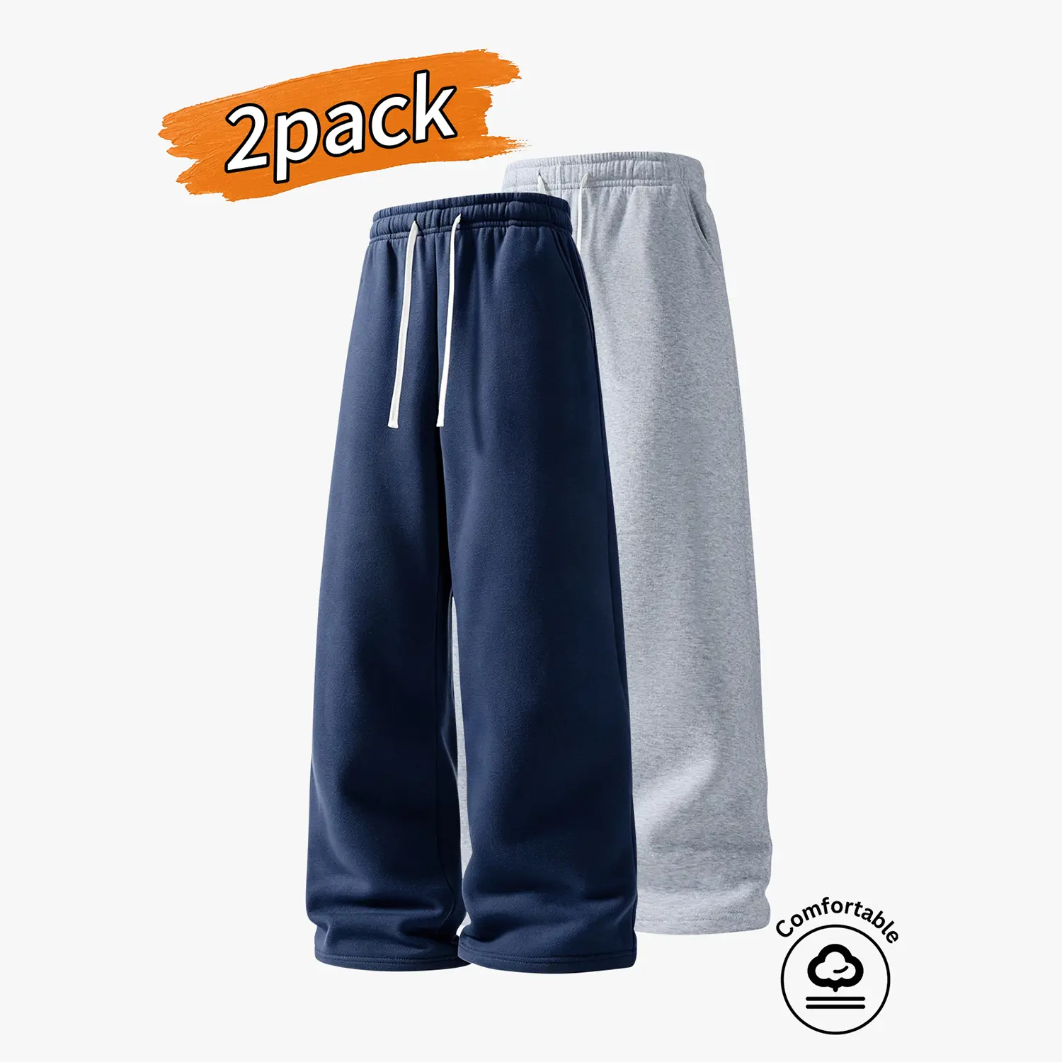 Deep blue + light gray