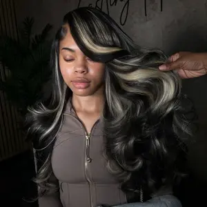 12A Blonde Highlight Wig Human Hair 13X4 13x6 Body Wave Lace Frontal Human Hair Wigs Pre plucked 180% Density  Pre-Plucked Transparent Lace Frontal Human Hair for Women SpringStatements