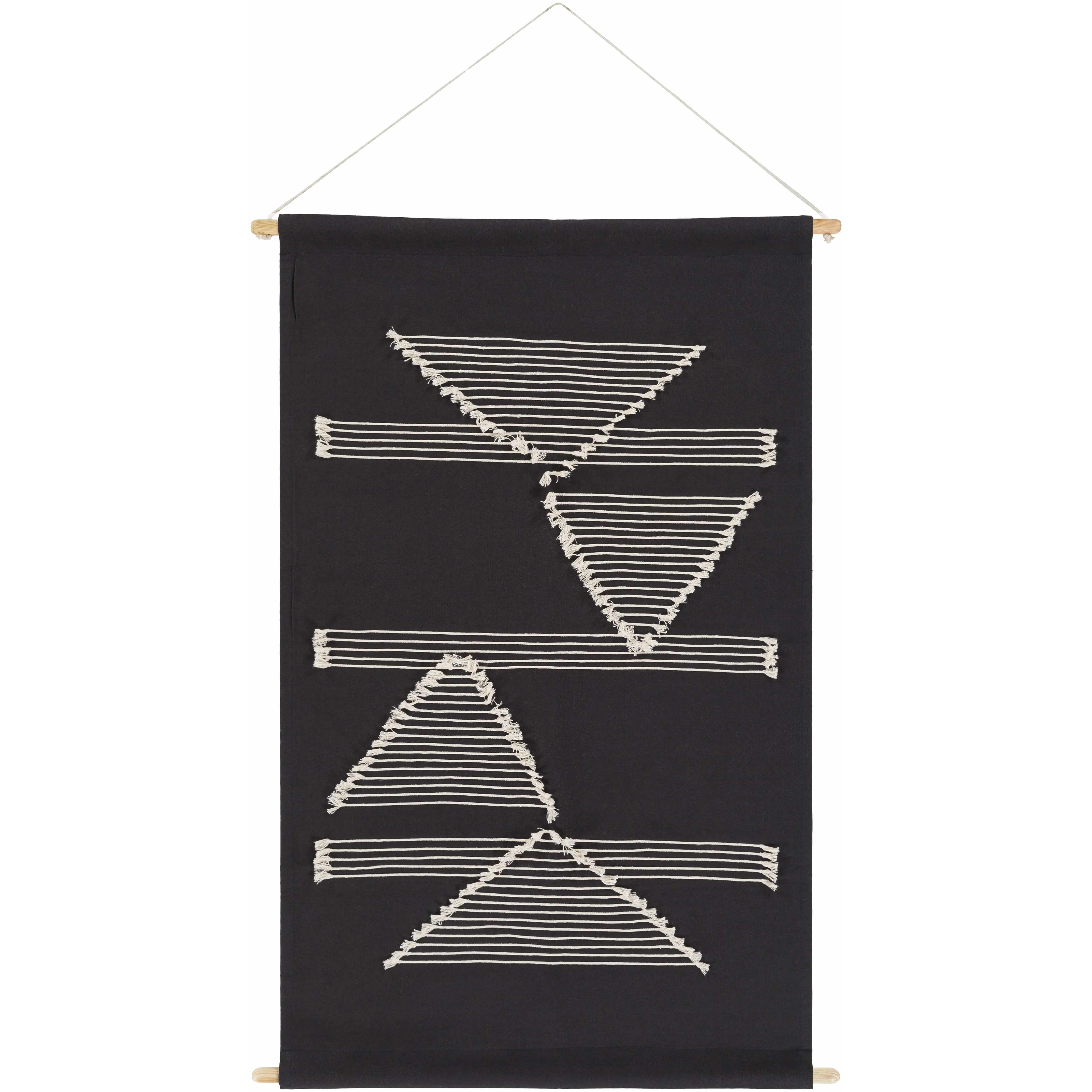 Olmitz Black-Beige Modern Geometric Wall Hanging Tapestry, Abstract Print Aesthetic Room Art Hanging Decor for Bedroom, Abstract Print Hanging Decor, Aesthetic Hanging Decor