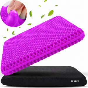 TR APEX Cooling Gel Seat Cushion for Summer, Honeycomb Breathable Dual Layer Seat Pad, Anti-Slip Tailbone & Hip Pressure Relief Cushion for Car, Office Chair, Father’s Day Gift