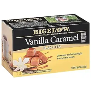 $15.85 Bigelow Tea Vanilla Caramel Black Tea, Caffeinated Tea with Vanilla Caramel, 20 Count Box (Pack of 6), 120 Total Tea Bags