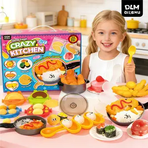 DLMdilemu DIY Realistic Squishy Kitchen Toy Kit - Fried Chicken & Rice Ball Pretend Play Set for Stress Relief, Craft Enthusiasts