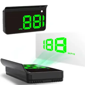 Car Digital Speedometer HUD withScreen Hood - HD Green Display, Glare-FreeDesign, GPS Speed Tracking, Easy Install, Perfectfor Road Trippers & Long-Distance Drivers，Best Father's Day Gifts