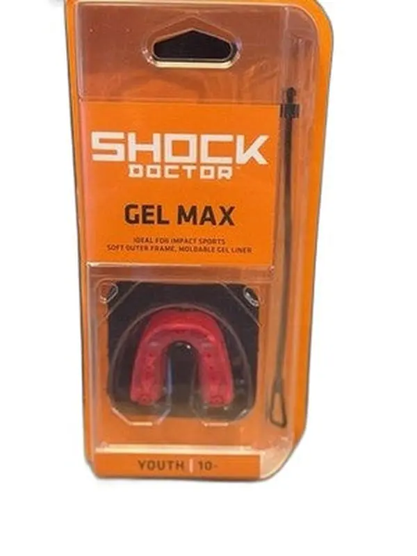 Shock Doctor Gel Max Youth Mouthguard Red New Impact Sports Gel-Fit Line