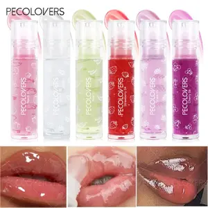 1PC Fruit Smell Hydrating Moisturizing Lip Gloss, Nourishing, Long-Lasting, Transparent, Glossy, Roll-on Lip Oil Lip Makeup