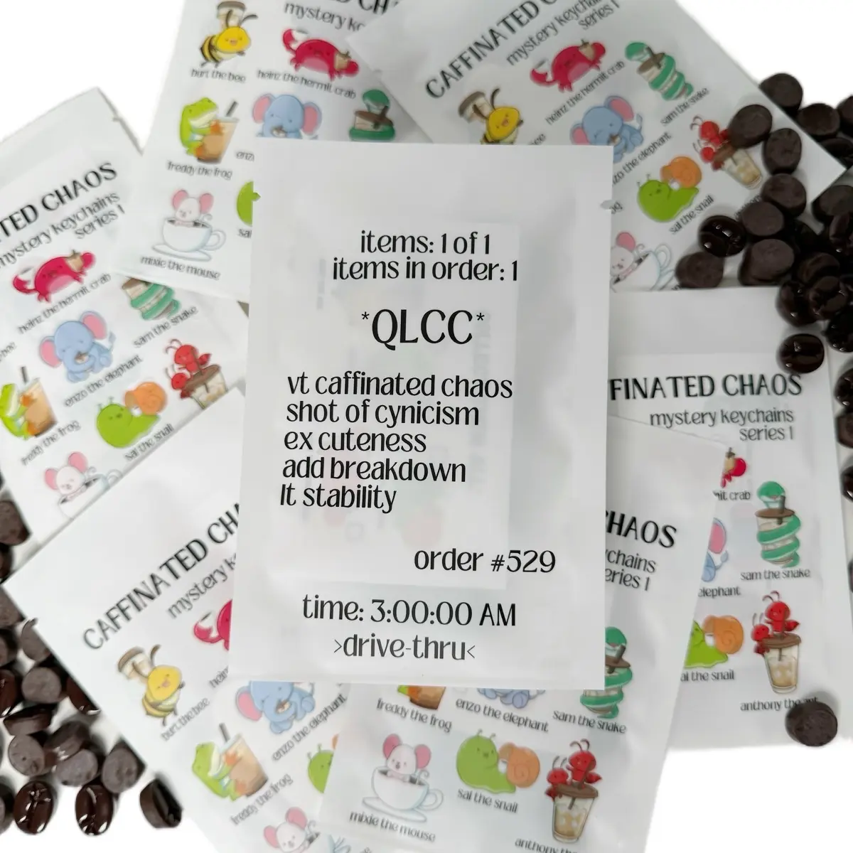 Caffeinated Chaos Mystery Keychains