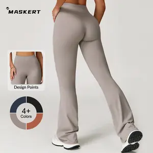 MASKERT Women's Sports Yoga Pants Running Fitness Home Commuting Comfortable Skin Friendly High-Stretch Yoga