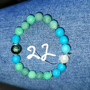 Multicolor Bracelet with Number 22 - Colorful Beads Bracelet as shown lucky fortune