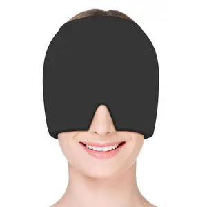 Migraine Headache Relief Cap, Head Wrap for Tension and Stress Relief Headache Relief with Hot/Cold Gel Head Ice Pack with Face and Eye Headache Mask Suitable for Home breaks, before sleep office