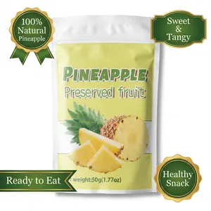 3 Packs of Pineapple Preserved Fruit Naturally Sweet & Tangy Dried Pineapple  Premium Pineapples, No Artificial Additives. Chewy, Healthy for All Ages. Perfect On-the-Go Snack