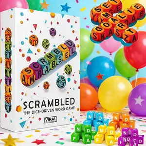 Dice word game, a letter dice word game suitable for both children and adults, a plastic letter dice board game, a puzzle game, is the perfect choice for parties and game nights, and also an ideal gift for writers