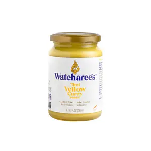 Yellow Curry Sauce - 9.8 fl oz | Kaeng Kari with Turmeric & Cumin – Authentic Thai Cooking Sauce Perfect for Chicken, Tofu & Vegetables – Vegan-Friendly