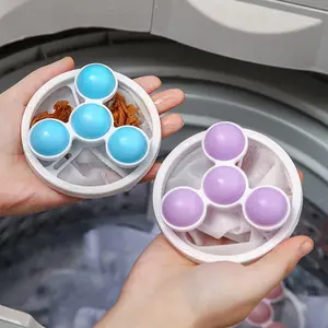 Reusable Laundry Lint Catcher Balls - Floating Washing Machine Pet Hair Remover, Mesh Hair Catcher for Dog Cat Hair, Lint Remover for Laundry (Random Color) outdoorfun