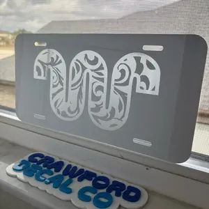 King Ranch Tooled Design License Plate for Trucks and Cars 12 x 6 Durable Corrosion Resistant Easy Install Automotive Vehicle