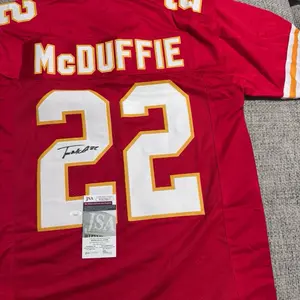 Trent McDuffie signed autograph custom jersey - JSA coa - Kansas City football