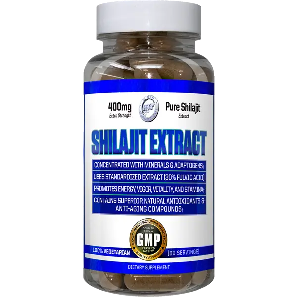 Hi Tech Pharmaceuticals Himalayan Shilajit Standardized Extract Supplement - 60 Capsules, Natural Ingredients, Minerals, Vitamins, Fulvic Acid, Energy Boost for US Healthcare Support, Antioxidant Benefits
