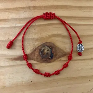 Red Saint Benedict 7 Lucky Knots Bracelet