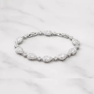 Retrowear Iced Out 5A CZ tennis bracelet with extension chain