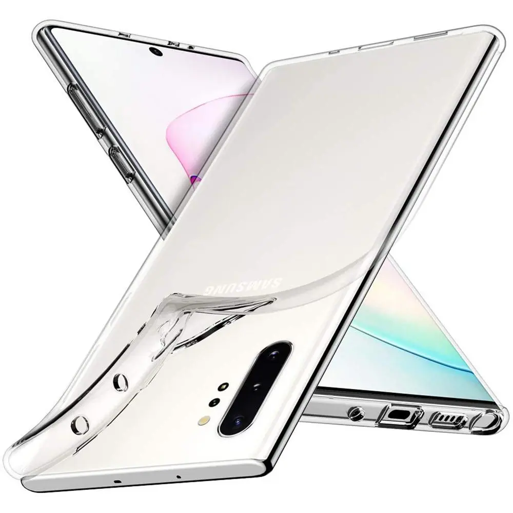 Ultra Thin Clear Case For Samsung Galaxy Note 10+ 10 Plus Transparent Silicone Soft Phone S For Samsung Note 10 Pro Case