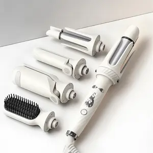 Luxury 5-in-1 Auto Rotating Curling Iron Kit – Ultra-Lightweight Design ，Negative Ion Hair Care for Smooth Curls, Waves & Straight Styles Curler Machine