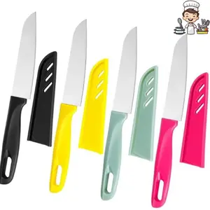Valentine's Day New Year 2026 Gift 8 pieces Paring Knives (4PCS Peeling Knives and 4PCS Knife Sheath), Ultra Sharp Vegetable and Fruit Knife,