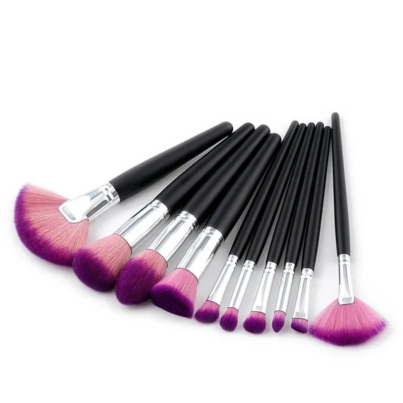 10-Piece Beauty Makeup Brush Set, Professional Synthetic Bristle Brushes for Foundation, Eyeshadow, Blush Application (Beauty & Personal Care Kit)